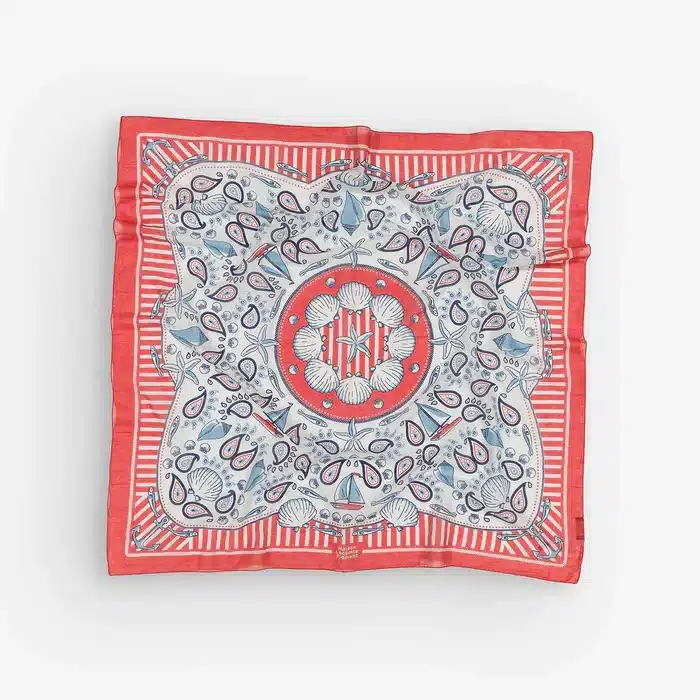 Maison Lecomte Flament puuvillahuivi Bretagne red