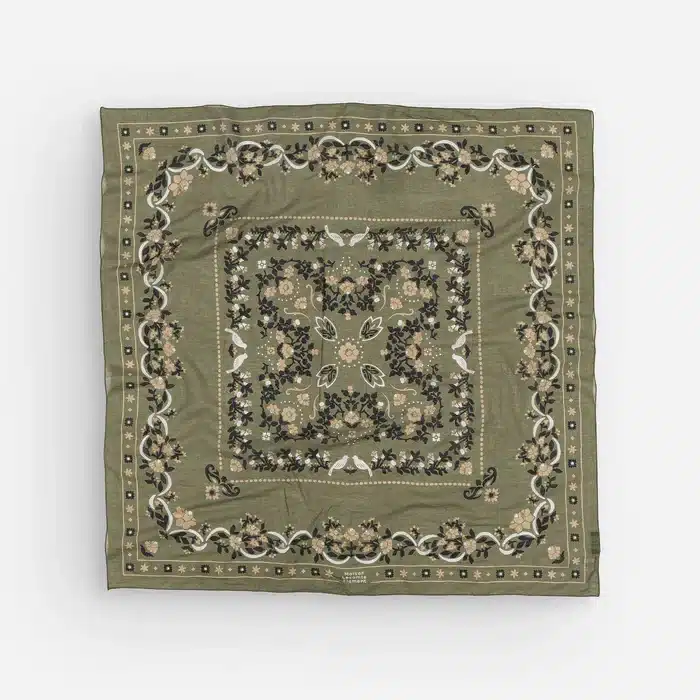 Maison Lecomte Flament puuvillahuivi, Secret garden olive